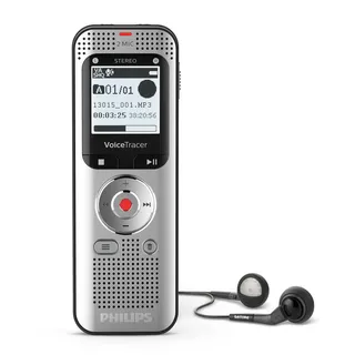 Philips VoiceTracer DVT2050 digitales Diktiergerät Audiorecorder Aufnahmegerät, Stereo MP3, 8GB