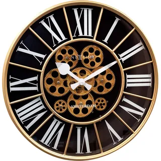 Nextime Wanduhr 50,0 cm 3283ZW gold