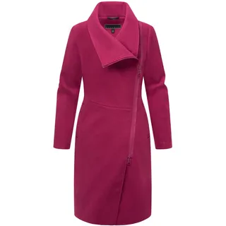 Kurzmantel NAVAHOO "Kurzmantel Samtrose 14", Damen, Gr. XS, lila (berry wine), Obermaterial: 90% Polyester PES. 10% Viskose CV.  Obermaterial: Futter: 100% Polyester PES., Mäntel Kurzmantel