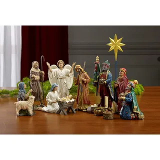 Three Kings Gifts 17,8 cm große Figuren, Krippenfigur, inklusive Krippe, Weihrauch und Myrrhe