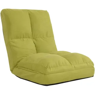 MCW Schlafsessel N45 Samt 75 x 90 x 80 cm Grün mit Kissen