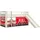 Spielbett Pino 90 x 200 cm Kiefer massiv weiß rot