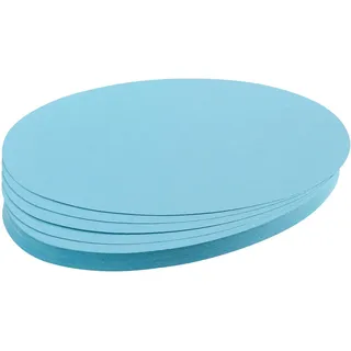 Franken Moderationskarten Oval, 190 x 110 mm, 500 Stück, hellblau, UMZ 1119 18