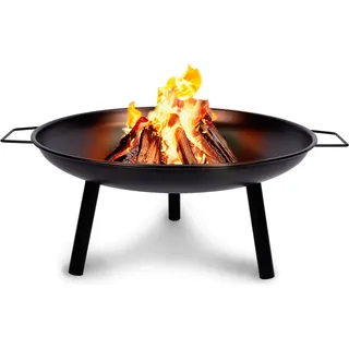 BBQ Collection Feuerschale Ø60 cm Feuerkorb mit Griffen - Feuertonne für den Garten - Terrassenofen für Brennholz - Geeignet für Lagerfeuer - Gartenkamin - Kohlenstoffstahl