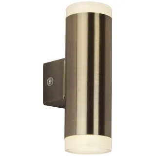 LED Außenleuchte Wand Up Down IP44 in Messing Antik 3000 k 650 lm Metall Modern