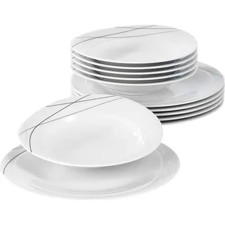 Seltmann Weiden 4003106947794, Suppenteller, Rund, Porzellan, Weiß, 28 cm, 12 Stück(e) - Weiß