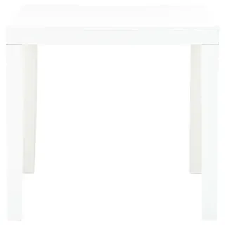 vidaXL Gartentisch Weiß 78x78x72 cm Kunststoff - Weiß