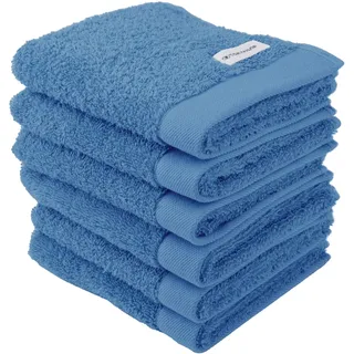 Tom Tailor COLOR BATH Gästehandtuch 30 x 50 cm blau 6 St.