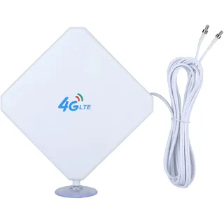 4G LTE 3G 4Hochleistung Antenne 35dBi Netzwerkverstärker, 4G LTE WiFi Router Signalverstärker Weiß