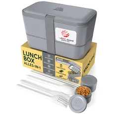 Bild von Bento Lunchbox verschachtelbar 1500 ml All-in-One, Bento Box Erwachsene, Mahlzeit Prep Container für Männer