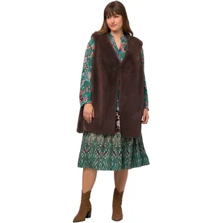 Ulla Popken, Damen, große Größen, Landhaus Fellimitat Weste