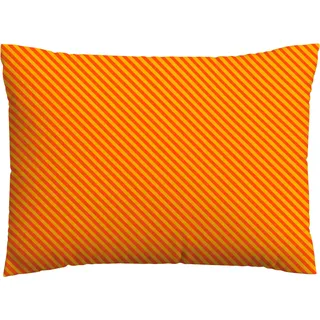 Schlafgut Kissenbezug "Premium Kissenbezug Woven Fade Satin (1 St)" Ton-in-Ton Reißverschluss, Fadendichte von 300tc, Streifen, OEKO Tex, gelb deep, rot mid