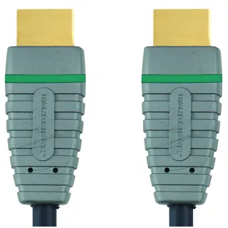 Bandridge BVL1001 High Speed HDMI Kabel für 3D Fernseher (DVD, Blu Ray, 1 m) schwarz