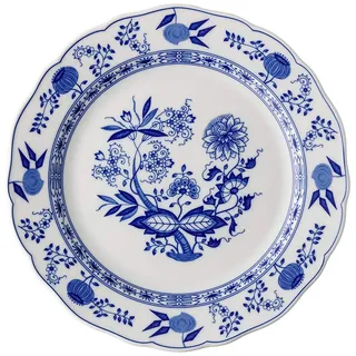 Hutschenreuther Blau Zwiebelmuster Speiseteller m. Fahne 27 cm