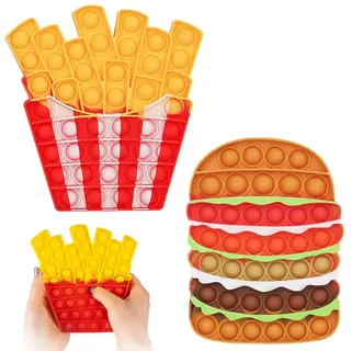 2 Packs Pop Bubble Fidget Toy Set, Pop It Pop Bubble, Bubble Push Toy, Kindergeburtstag Gastgeschenke für Kinder und Erwachsene