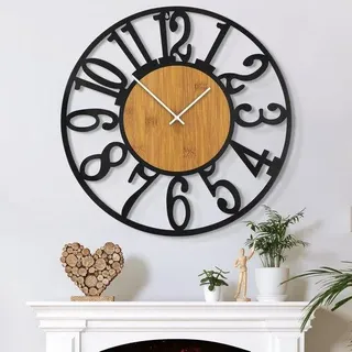 OEM Übergroße Wanduhr 80,0 cm 2ou braun/bronze