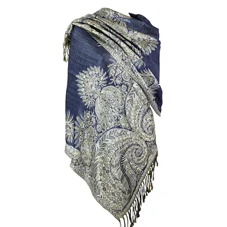 Achillea Damen Achi23 Pashmina-Schal, Navy, 28" W x 76" L