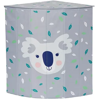 LOVE !T STORE !T LOVE IT STORE IT Kinder Wäschekorb mit Deckel - Verstärkter Wäschesammler für Kinderzimmer - 46L Grau mit Koala - 35x35x50 cm