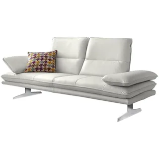 W.Schillig 2-Sitzer »broadway, Designsofa mit tollem Sitzkomfort« Sitztiefenverstellung, Kopfteil- - Seitenteilverstellung, Breite 216cm, weiß