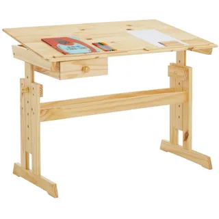Idimex Kinderschreibtisch Flexi , Naturfarben , Holz , Kiefer , Mode , Rechteckig , 109x75x55 cm , FSC Mix , Babymöbel & Kindermöbel, Kinderzimmer & Jugendzimmer, Kinderschreibtische