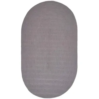Homescapes Teppich geflochten oval 60/90 cm , Grau , Textil , Oval , 60x90 cm , Teppiche und Böden, Teppiche