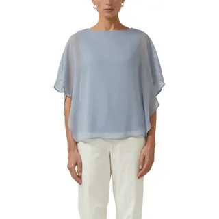 s.Oliver Chiffon-Shirt im Relaxed Fit mit Jersey-Top