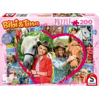 Schmidt Spiele 56365 Bibi & Tina, Pferdefreundschaft, 200 Teile Kinderpuzzle zur TV Serie, Bunt