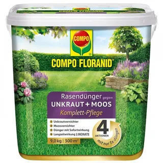 Compo Rasendünger Unkraut & Moos Komplett-Pflege 9 kg