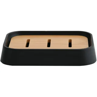 MSV Seifenschale, PS & Bambus, Kamla, Schwarz