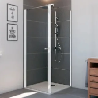 Breuer Seitenwand für Dreh- und Pendeltür Elana 6 Weiß Klarglas 75 cm