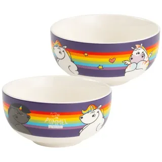 UNITED LABELS Pummel & Friends Pummeleinhorn Schüssel Regenbogen Müslischüssel Schale 400 ml