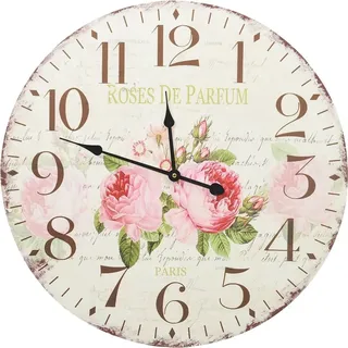 vidaXL Vintage Wanduhr Blumen 60 cm
