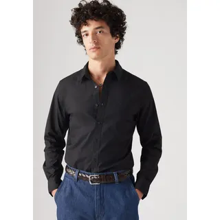 Levi's Levi's® Jeanshemd »BATTERY HM SHIRT SLIM«, mit Logobadge Levi's® JET BLACK STRETCH POPLIN