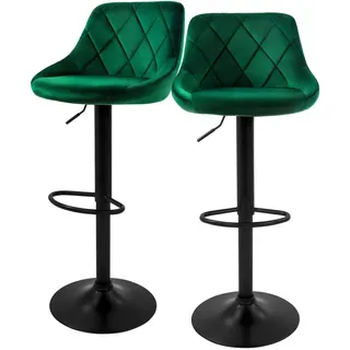 ML-Design Barhocker 62-82 cm Grün 2er Set