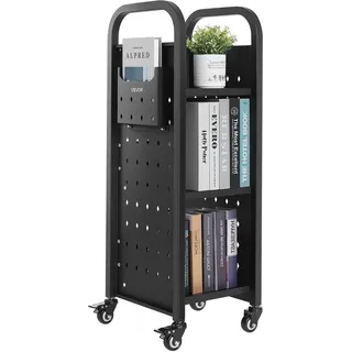 Vevor Bücherwagen 32 x 35 x 93,5 cm Schwarz