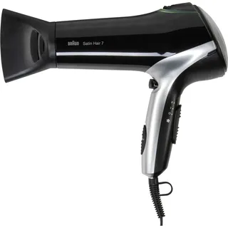 Braun HD710, 70 °C, Schwarz, Silber, Einfarbig, Hängeschlaufe, Tasten, Schieber, 2200 W - Schwarz, Silber