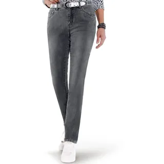 5-Pocket-Jeans INSPIRATIONEN, Damen, Gr. 52, Normalgrößen, grau denim, 98% Baumwolle, 2% Elasthan, unifarben, lang, Jeans 5-Pocket-Jeans