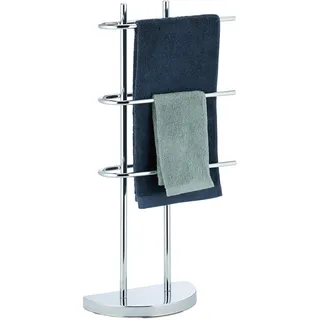 Relaxdays Handtuchhalter dreiarmig Silber