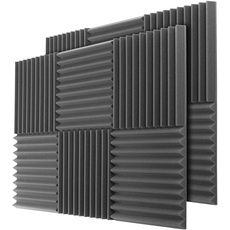 AcousPanel Schaumstoffplatte Akustikschaumstoff 28 Akustik Panel 30x30x3cm Schall Schaumstoff Wandplatten nicht Vakuum-komprimiert Anthrazit-Grau