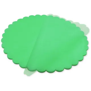 Decoraparty Konfektschachteln aus Organza, in Form Einer runden Blume, für Gastgeschenke, Zeremonien, Kommunion, Konfirmation, Konfirmation, Durchmesser 24 cm, Grün, 50 Stück