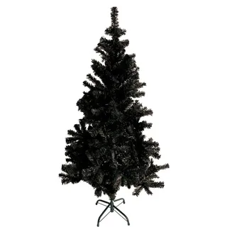 Linder Weihnachtsbaum 120cm hoch, schwarz künstlicher Tannenbaum, schwarz - Schwarz