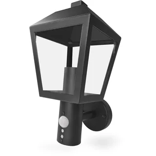 EMOS Außen-Wandleuchte Aluminium 19,8 × 15 × 29,8 cm inkl. Bewegungsmelder schwarz