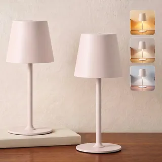 upxnbor LED Tischlampe Beige/Rosa 2 St.