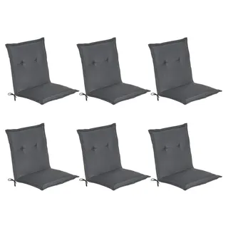 Beautissu Niederlehner Auflage 100 x 50 x 6 cm grau 6-tlg.
