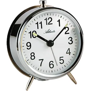 Atlanta 1051/19 Mechanischer Wecker Metall silbern mechanisch rund - Silber