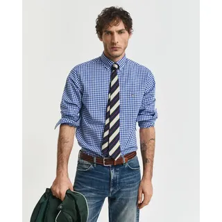 GANT Reg Gingham Langarmhemd College Blue L