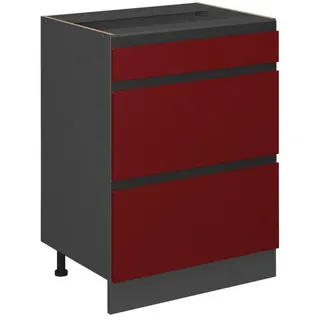 Vicco Schubladenschrank R-Line 60 x 81,6 x 46 cm Rot