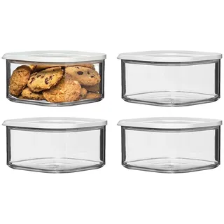 Mepal Modula quadratisch weiß 12,5 cm 1,25 l 4-teiliges Set