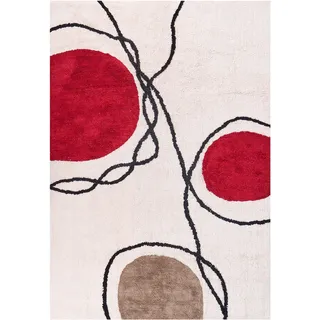 Beliani Bolat Kurzflorteppich 160 x 230 cm Beige