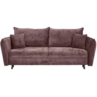 Carryhome Schlafsofa , Rosa , Textil , Buche , massiv , Füllung: Silikon,Silikon , 238x99x108 cm , Made in Eu , Liegefunktion, Schlafen auf Sitzhöhe, Rücken echt , Wohnzimmer, Sofas & Couches, Schlafsofas, Sonstige Schlafsofas